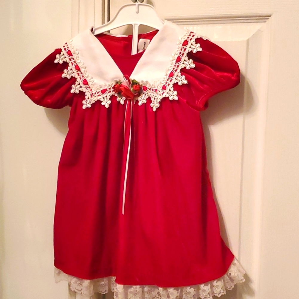 Red velvet frock